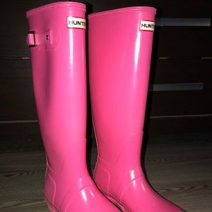 Pink Hunter Rain Boots